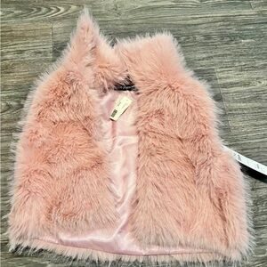 Brand New Pink Faux Fur Vest